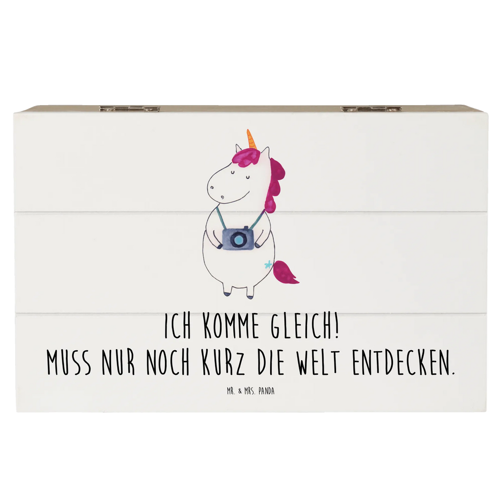 Holzkiste Einhorn Fotograf Holzkiste, Kiste, Schatzkiste, Truhe, Schatulle, XXL, Erinnerungsbox, Erinnerungskiste, Dekokiste, Aufbewahrungsbox, Geschenkbox, Geschenkdose, Einhorn, Einhörner, Einhorn Deko, Pegasus, Unicorn, Fotograf, Fotografie, Kamera, Reisen, Weltreise, Weltenbummler, Urlaub, Tourist, Kurztrip, Reise, Städtereise