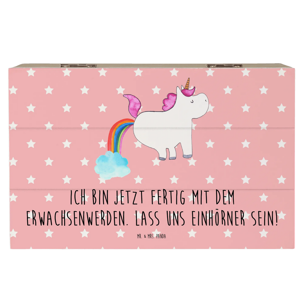 Holzkiste Einhorn Pupsen Holzkiste, Kiste, Schatzkiste, Truhe, Schatulle, XXL, Erinnerungsbox, Erinnerungskiste, Dekokiste, Aufbewahrungsbox, Geschenkbox, Geschenkdose, Einhorn, Einhörner, Einhorn Deko, Pegasus, Unicorn, Pups, Regenbogen, Glitzer, Einhornpower, Erwachsenwerden, Spaß, lustig, Freundin