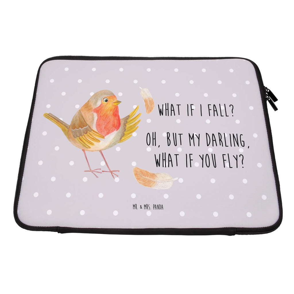 Notebook Tasche Rotkehlchen Federn Notebook Tasche, Laptop, Computertasche, Tasche, Notebook-Tasche, Notebook-Reisehülle, Notebook Schutz, Tiermotive, Gute Laune, lustige Sprüche, Tiere, What if i fall, Rotkehlchen, Spruch Motivation, Spruch Mut, Vogel, Motivation Sprüche, Motivationsbilder, fliegen