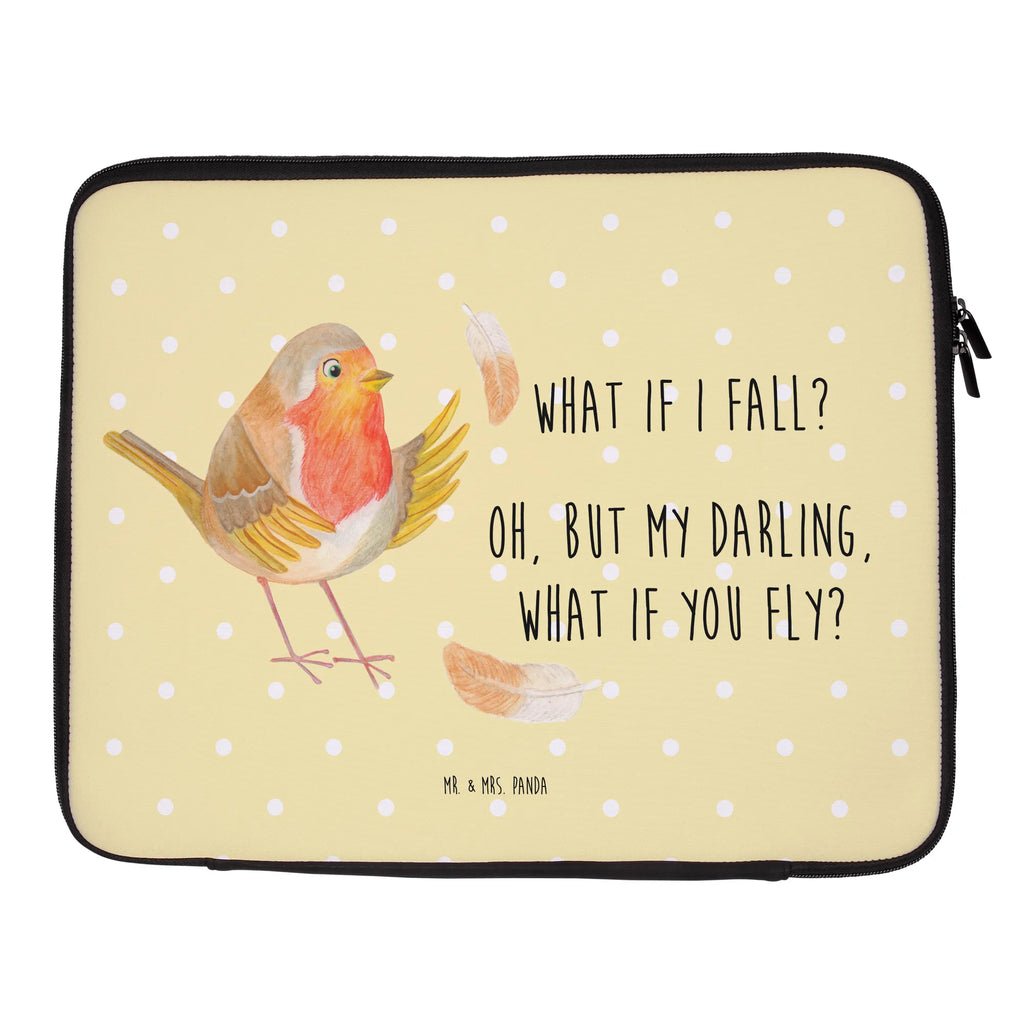 Notebook Tasche Rotkehlchen Federn Notebook Tasche, Laptop, Computertasche, Tasche, Notebook-Tasche, Notebook-Reisehülle, Notebook Schutz, Tiermotive, Gute Laune, lustige Sprüche, Tiere, What if i fall, Rotkehlchen, Spruch Motivation, Spruch Mut, Vogel, Motivation Sprüche, Motivationsbilder, fliegen