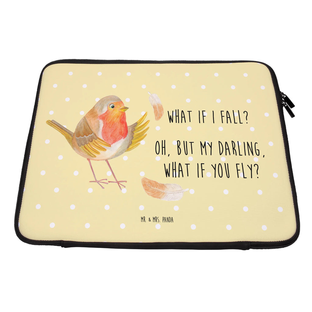 Notebook Tasche Rotkehlchen Federn Notebook Tasche, Laptop, Computertasche, Tasche, Notebook-Tasche, Notebook-Reisehülle, Notebook Schutz, Tiermotive, Gute Laune, lustige Sprüche, Tiere, What if i fall, Rotkehlchen, Spruch Motivation, Spruch Mut, Vogel, Motivation Sprüche, Motivationsbilder, fliegen