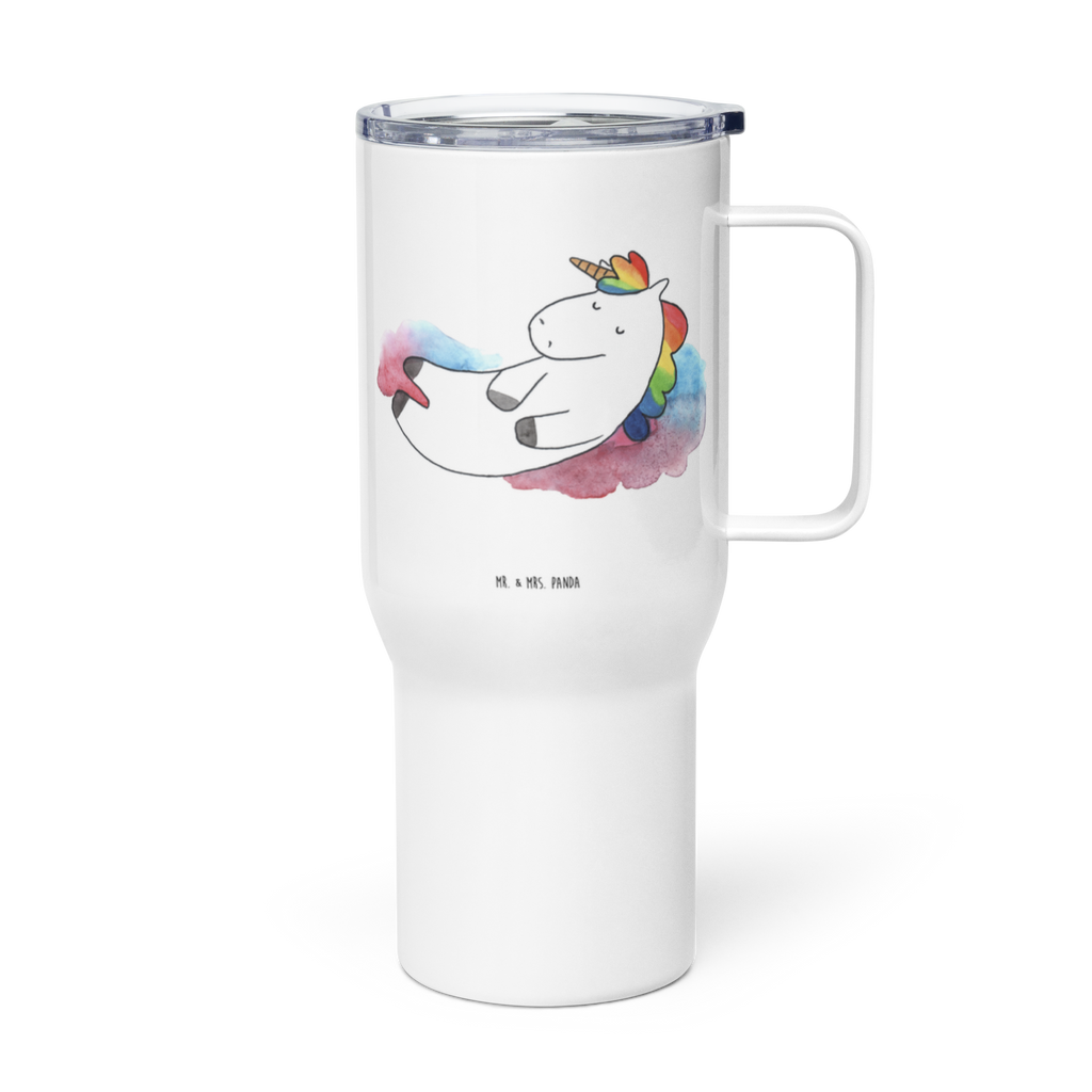 XXL Thermobecher Einhorn Wolke 7 Thermobecher, XL Thermobecher, Reisebecher, XL Reisetasse, Großer Thermobecher, Autobecher, Jumbo Becher, Einhorn, Einhörner, Einhorn Deko, Pegasus, Unicorn, verliebt, Menschen, witzig, lustig, Geschenk, Glaube, Realität, Lächeln