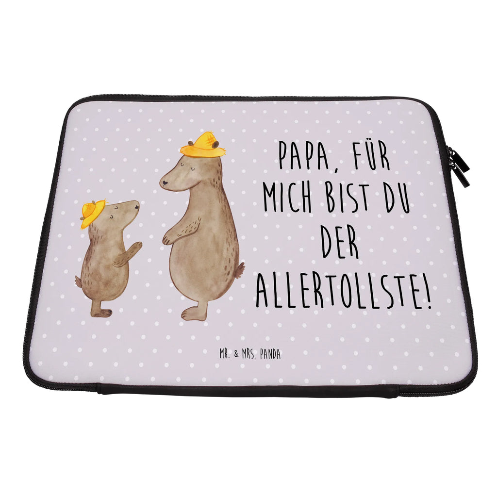 Notebook Tasche Bären mit Hut Notebook Tasche, Laptop, Computertasche, Tasche, Notebook-Tasche, Notebook-Reisehülle, Notebook Schutz, Familie, Vatertag, Muttertag, Bruder, Schwester, Mama, Papa, Oma, Opa, Bär, Bären, Vater, Papi, Paps, Dad, Daddy, Lieblingsmensch, Sohn, Söhne, Kind, Kinder, Vater-Sohn, Family, Vorbild