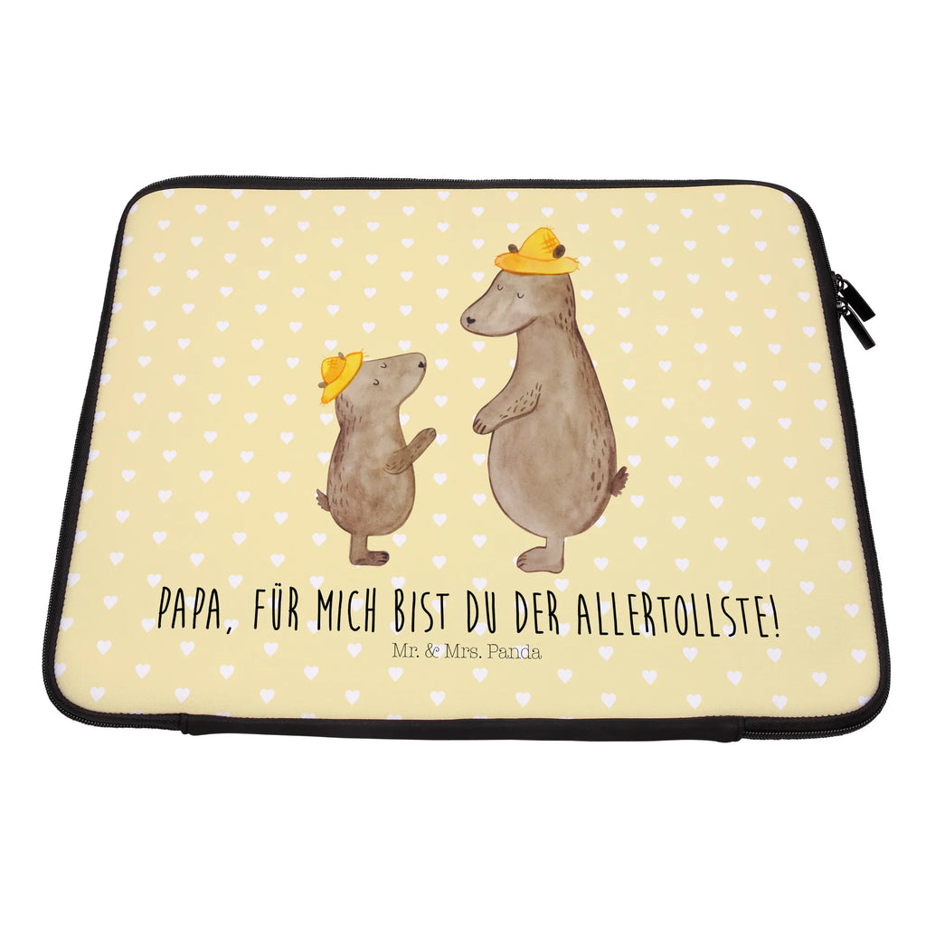 Notebook Tasche Bären mit Hut Notebook Tasche, Laptop, Computertasche, Tasche, Notebook-Tasche, Notebook-Reisehülle, Notebook Schutz, Familie, Vatertag, Muttertag, Bruder, Schwester, Mama, Papa, Oma, Opa, Bär, Bären, Vater, Papi, Paps, Dad, Daddy, Lieblingsmensch, Sohn, Söhne, Kind, Kinder, Vater-Sohn, Family, Vorbild