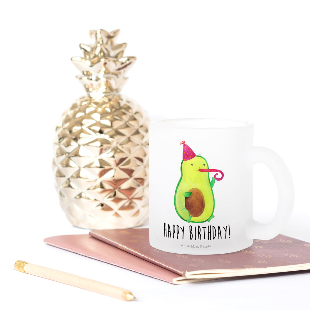 Teetasse Avocado Birthday Teetasse, Teeglas, Teebecher, Tasse mit Henkel, Tasse, Glas Teetasse, Teetasse aus Glas, Avocado, Veggie, Vegan, Gesund