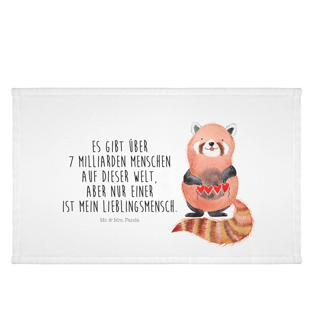 Handtuch Roter Panda Handtuch, Badehandtuch, Badezimmer, Handtücher, groß, Kinder, Baby, Tiermotive, Gute Laune, lustige Sprüche, Tiere, Panda, Liebe, Rot, Herz, Liebling, Lieblingsmensch