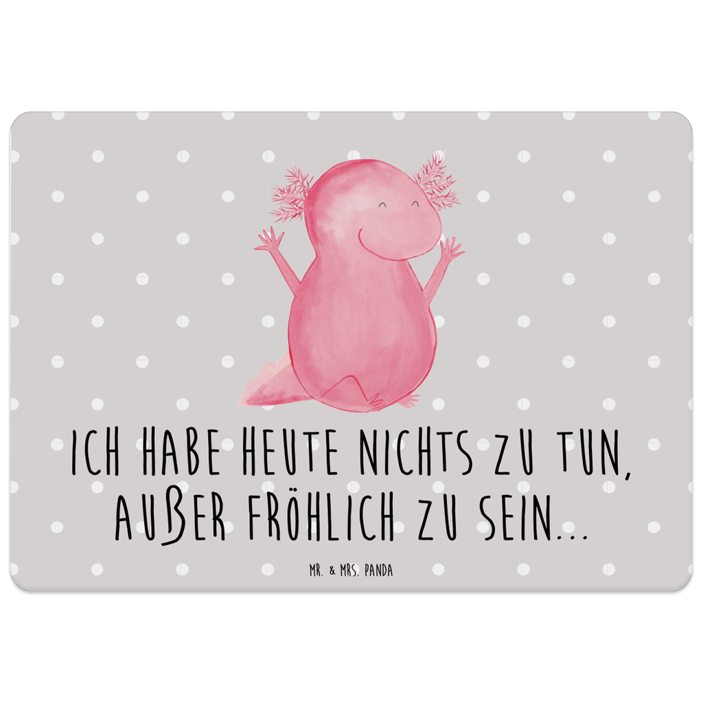 Tischset Axolotl Hurra Tischset, Tischuntersetzer, Platzset, Tischsets abwaschbar, Tischunterlage, Axolotl, Molch, Axolot, Schwanzlurch, Lurch, Lurche, fröhlich, Spaß, Freude, Motivation, Zufriedenheit