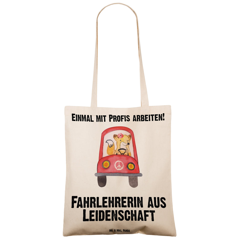 Tragetasche Fahrlehrerin aus Leidenschaft Beuteltasche, Beutel, Einkaufstasche, Jutebeutel, Stoffbeutel, Tasche, Shopper, Umhängetasche, Strandtasche, Schultertasche, Stofftasche, Tragetasche, Badetasche, Jutetasche, Einkaufstüte, Laptoptasche, Beruf, Ausbildung, Jubiläum, Abschied, Rente, Kollege, Kollegin, Geschenk, Schenken, Arbeitskollege, Mitarbeiter, Firma, Danke, Dankeschön, Fahrlehrerin, Fahrschule, Fahrschullehrerin