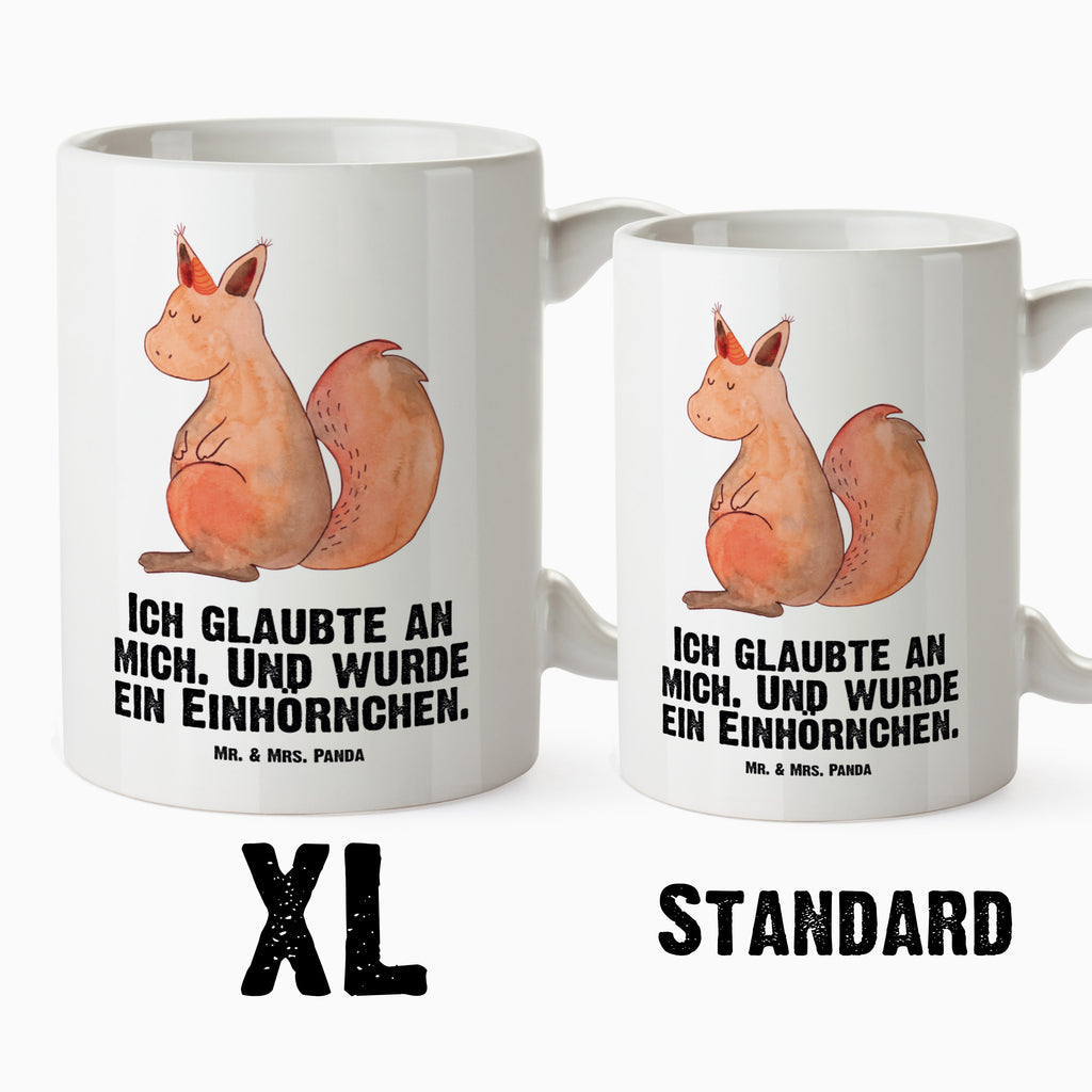 XL Tasse Einhörnchen Glaube XL Tasse, Große Tasse, Grosse Kaffeetasse, XL Becher, XL Teetasse, spülmaschinenfest, Jumbo Tasse, Groß, Einhorn, Einhörner, Einhorn Deko, Pegasus, Unicorn, Einhörnchen, Eichhörnchen, Eichhorn