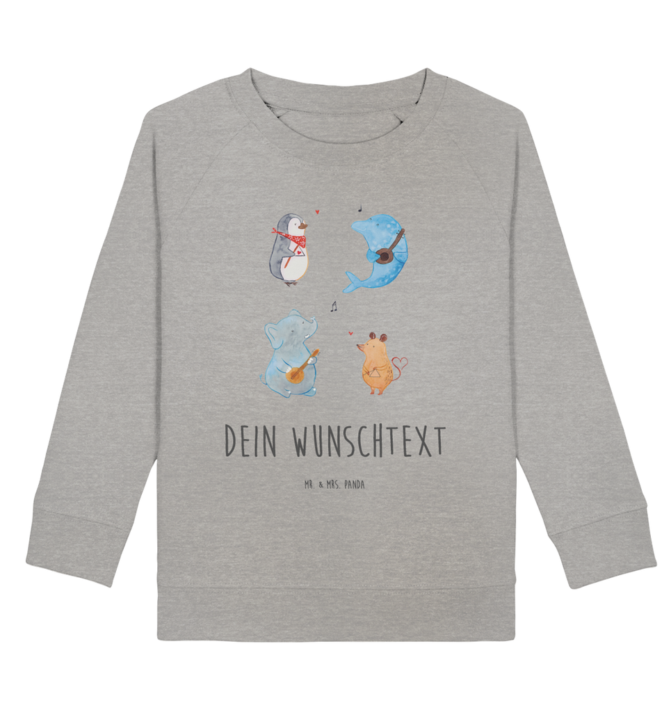 Personalisierter Kinder Pullover Big Band Personalisierter Kinder Pullover, Personalisiertes Kinder Sweatshirt, Jungen, Mädchen, Tiermotive, Gute Laune, lustige Sprüche, Tiere, Hund, Pinguin, Maus, Elefant, Delfin, Gitarre, Band, Triangel, Musikanten, Musik