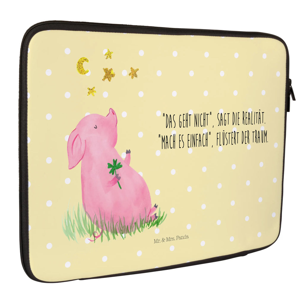 Notebook Tasche Schwein Glück Notebook Tasche, Laptop, Computertasche, Tasche, Notebook-Tasche, Notebook-Reisehülle, Notebook Schutz, Tiermotive, Gute Laune, lustige Sprüche, Tiere, Glücksschwein. Glück, Schwein, Schweinchen, Sterne, Sernchen, Ziele, Träume, Motivation, Glücksbringer