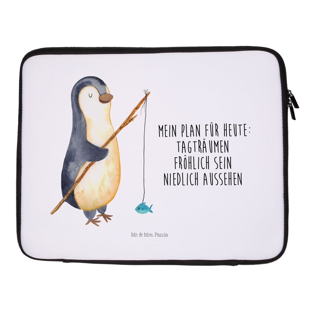 Notebook Tasche Pinguin Angler Notebook Tasche, Laptop, Computertasche, Tasche, Notebook-Tasche, Notebook-Reisehülle, Notebook Schutz, Pinguin, Pinguine, Angeln, Angler, Tagträume, Hobby, Plan, Planer, Tagesplan, Neustart, Motivation, Geschenk, Freundinnen, Geschenkidee, Urlaub, Wochenende