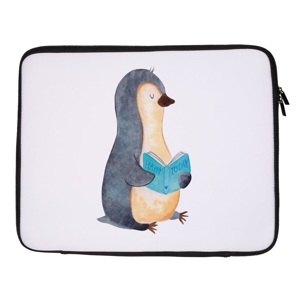 Notebook Tasche Pinguin Buch Notebook Tasche, Laptop, Computertasche, Tasche, Notebook-Tasche, Notebook-Reisehülle, Notebook Schutz, Pinguin, Pinguine, Buch, Lesen, Bücherwurm, Nichtstun, Faulenzen, Ferien, Urlaub, Freizeit