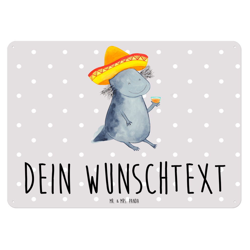 Personalisiertes Blechschild Axolotl Tequila Blechschild, Metallschild, Geschenk Schild, Schild, Magnet-Metall-Schild, Deko Schild, Wandschild, Wand-Dekoration, Türschild, Axolotl, Molch, Mexico, Mexiko, Sombrero, Zitrone, Tequila, Motivation, Spruch, Schwanzlurch, Lurch, Lurche, Axolot, Feuerdrache, Feuersalamander