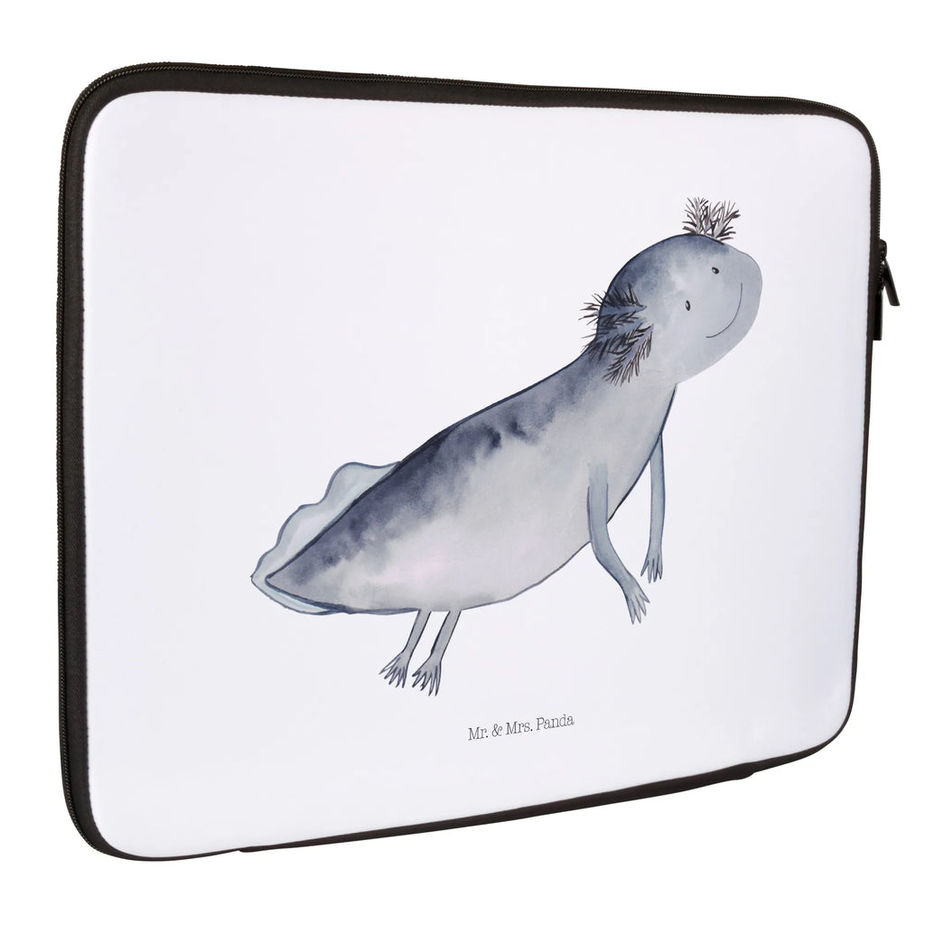 Notebook Tasche Axolotl Schwimmen Notebook Tasche, Laptop, Computertasche, Tasche, Notebook-Tasche, Notebook-Reisehülle, Notebook Schutz, Axolotl, Molch, Axolot, Schwanzlurch, Lurch, Lurche, Problem, Probleme, Lösungen, Motivation