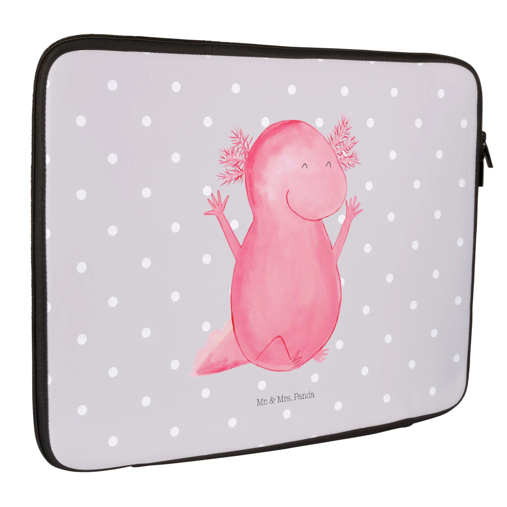 Notebook Tasche Axolotl Hurra Notebook Tasche, Laptop, Computertasche, Tasche, Notebook-Tasche, Notebook-Reisehülle, Notebook Schutz, Axolotl, Molch, Axolot, Schwanzlurch, Lurch, Lurche, fröhlich, Spaß, Freude, Motivation, Zufriedenheit