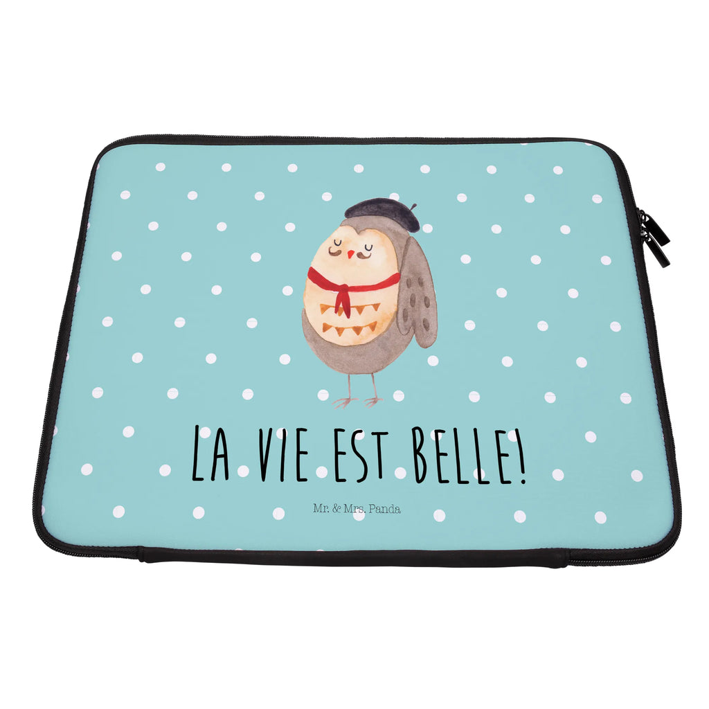 Notebook Tasche Eule Frankreich Notebook Tasche, Laptop, Computertasche, Tasche, Notebook-Tasche, Notebook-Reisehülle, Notebook Schutz, Eule, Eulen, Eule Deko, Owl, hibou, La vie est belle, das Leben ist schön, Spruch schön, Spruch Französisch, Frankreich