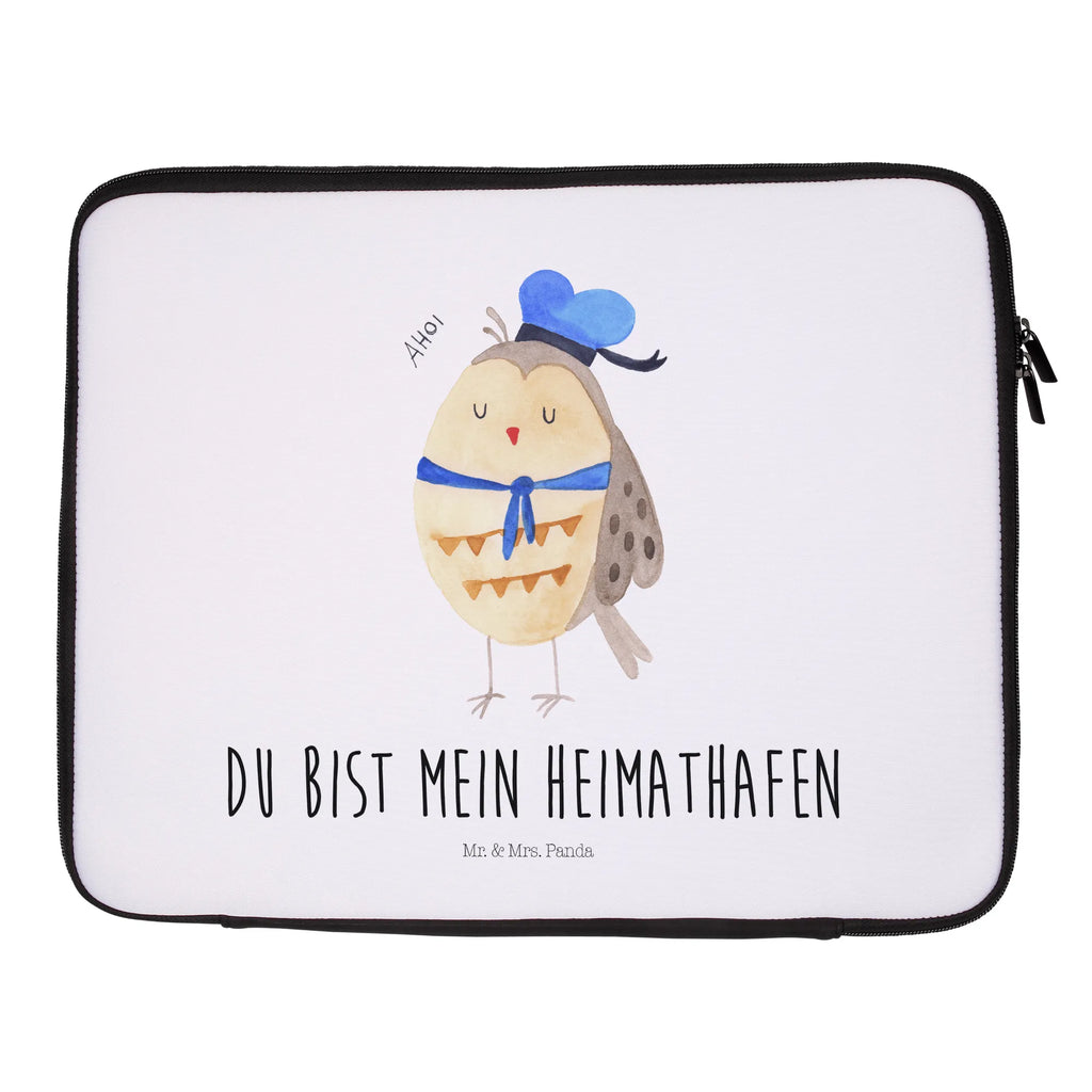 Notebook Tasche Eule Matrose Notebook Tasche, Laptop, Computertasche, Tasche, Notebook-Tasche, Notebook-Reisehülle, Notebook Schutz, Eule, Eule Spruch, Eule Deko, Owl, Wortspiel lustig, Matrose, Freundin, Ehe, Seefahrer, Heimathafen, Hochzeitstag Geschenk