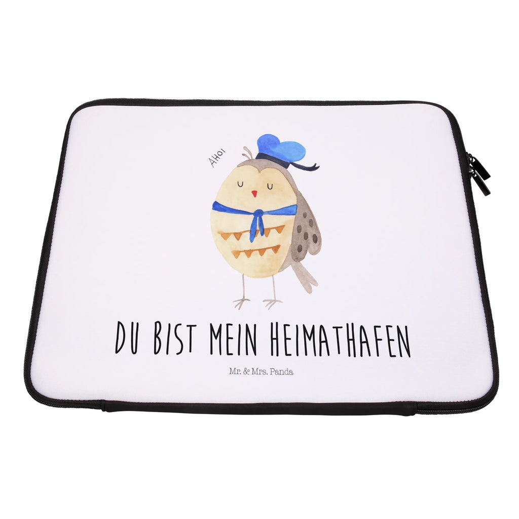 Notebook Tasche Eule Matrose Notebook Tasche, Laptop, Computertasche, Tasche, Notebook-Tasche, Notebook-Reisehülle, Notebook Schutz, Eule, Eule Spruch, Eule Deko, Owl, Wortspiel lustig, Matrose, Freundin, Ehe, Seefahrer, Heimathafen, Hochzeitstag Geschenk