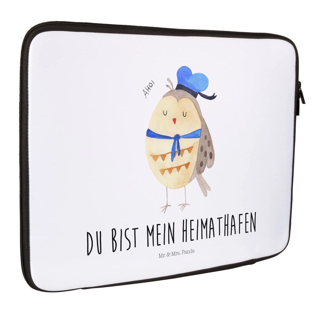 Notebook Tasche Eule Matrose Notebook Tasche, Laptop, Computertasche, Tasche, Notebook-Tasche, Notebook-Reisehülle, Notebook Schutz, Eule, Eule Spruch, Eule Deko, Owl, Wortspiel lustig, Matrose, Freundin, Ehe, Seefahrer, Heimathafen, Hochzeitstag Geschenk