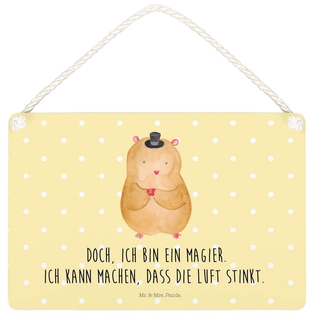 Deko Schild Hamster Hut Dekoschild, Deko Schild, Schild, Tür Schild, Türschild, Holzschild, Wandschild, Wanddeko, Tiermotive, Gute Laune, lustige Sprüche, Tiere, Hamster, Hut, Magier, Zylinder, Zwerghamster, Zauberer