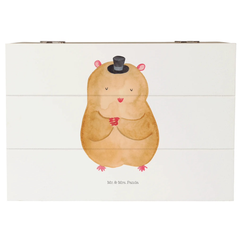 Holzkiste Hamster Hut Holzkiste, Kiste, Schatzkiste, Truhe, Schatulle, XXL, Erinnerungsbox, Erinnerungskiste, Dekokiste, Aufbewahrungsbox, Geschenkbox, Geschenkdose, Tiermotive, Gute Laune, lustige Sprüche, Tiere, Hamster, Hut, Magier, Zylinder, Zwerghamster, Zauberer