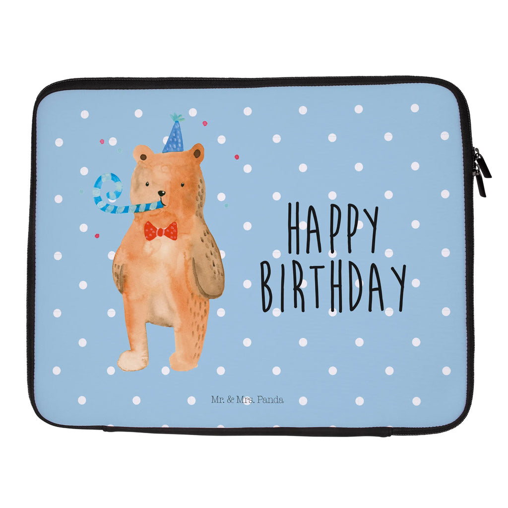 Notebook Tasche Bär Geburtstag Notebook Tasche, Laptop, Computertasche, Tasche, Notebook-Tasche, Notebook-Reisehülle, Notebook Schutz, Bär, Teddy, Teddybär, Happy Birthday, Alles Gute, Glückwunsch, Geburtstag