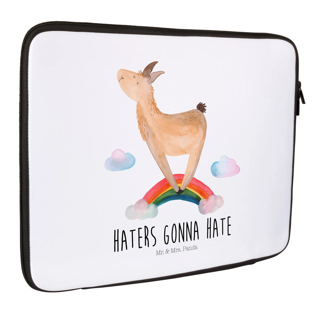 Notebook Tasche Lama Regenbogen Notebook Tasche, Laptop, Computertasche, Tasche, Notebook-Tasche, Notebook-Reisehülle, Notebook Schutz, Lama, Alpaka, Lamas, Regenbogen, Haters gonna hate, Haters, Selbstständig, Außenseiter, Schule, Abi, Hobby, Wolkenland, Freiheit