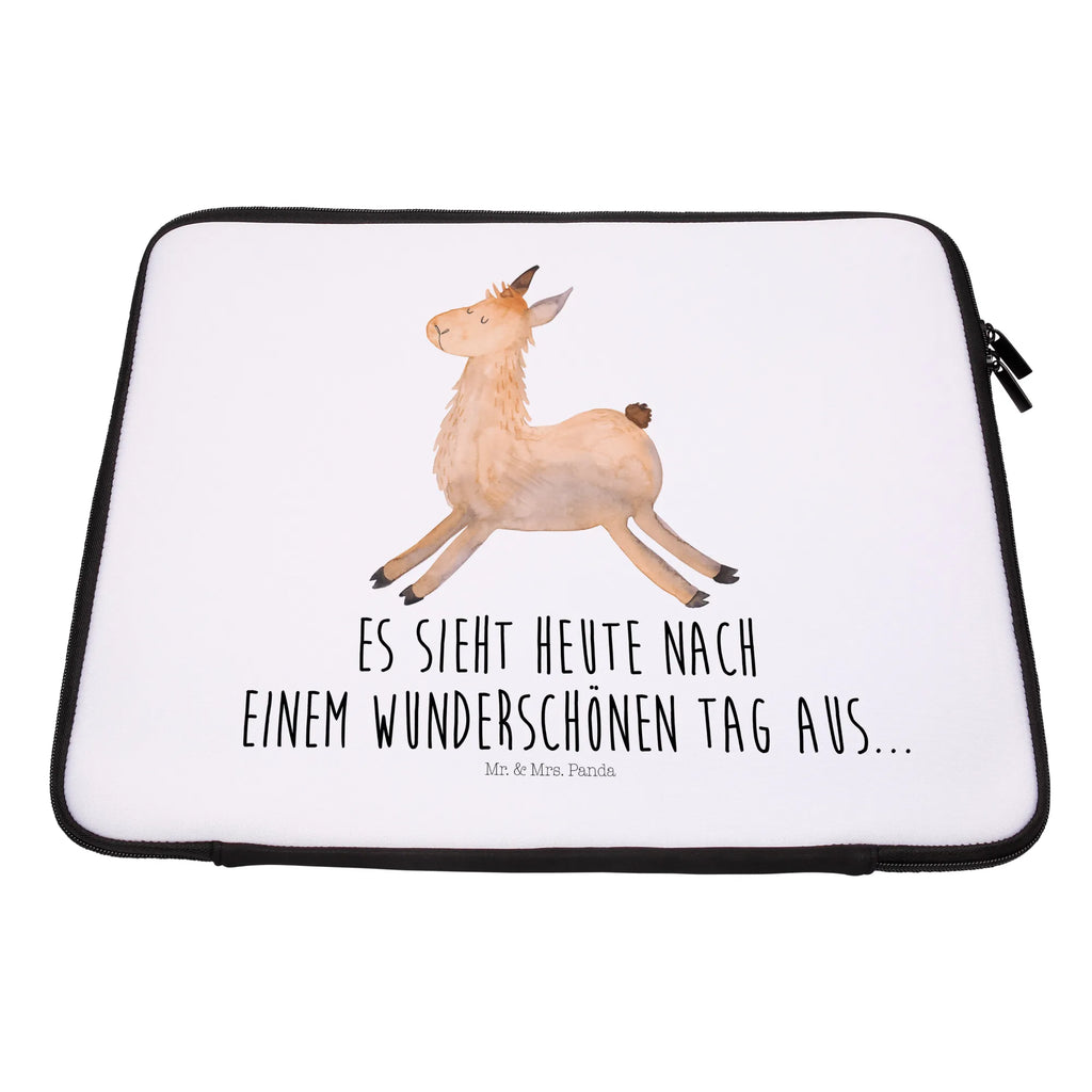 Notebook Tasche Lama springend Notebook Tasche, Laptop, Computertasche, Tasche, Notebook-Tasche, Notebook-Reisehülle, Notebook Schutz, Lama, Alpaka, Lamas, Lieblingstag, Happy day, fröhlich, Glück, Freundin, Liebeskummer, Neustart, guten Morgen, Start, Prüfung, Abitur