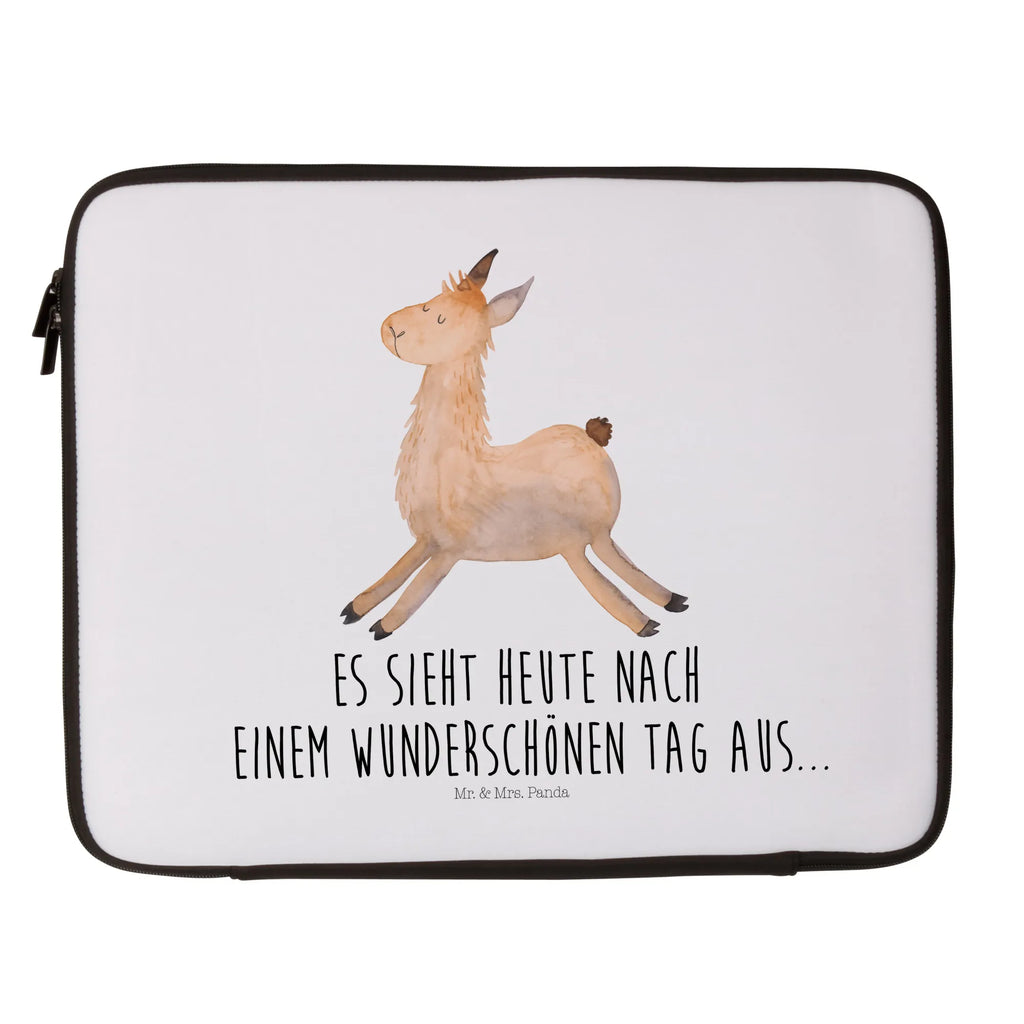 Notebook Tasche Lama springend Notebook Tasche, Laptop, Computertasche, Tasche, Notebook-Tasche, Notebook-Reisehülle, Notebook Schutz, Lama, Alpaka, Lamas, Lieblingstag, Happy day, fröhlich, Glück, Freundin, Liebeskummer, Neustart, guten Morgen, Start, Prüfung, Abitur