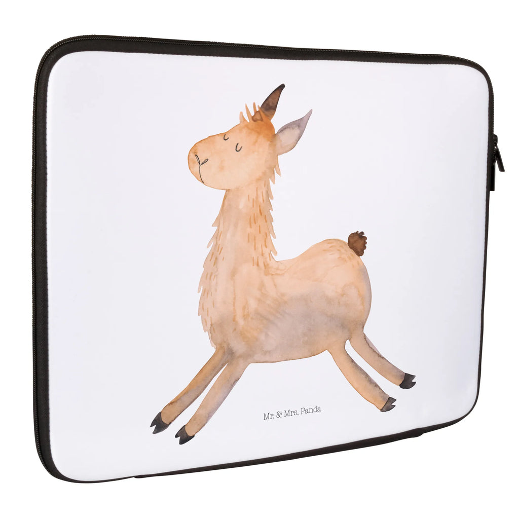 Notebook Tasche Lama springend Notebook Tasche, Laptop, Computertasche, Tasche, Notebook-Tasche, Notebook-Reisehülle, Notebook Schutz, Lama, Alpaka, Lamas, Lieblingstag, Happy day, fröhlich, Glück, Freundin, Liebeskummer, Neustart, guten Morgen, Start, Prüfung, Abitur