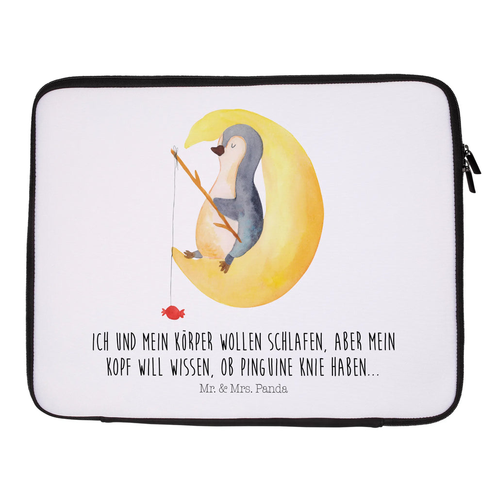 Notebook Tasche Pinguin Mond Notebook Tasche, Laptop, Computertasche, Tasche, Notebook-Tasche, Notebook-Reisehülle, Notebook Schutz, Pinguin, Pinguine, Spruch, schlafen, Nachtruhe, Einschlafen, Schlafzimmer, Schlafstörungen, Gästezimmer