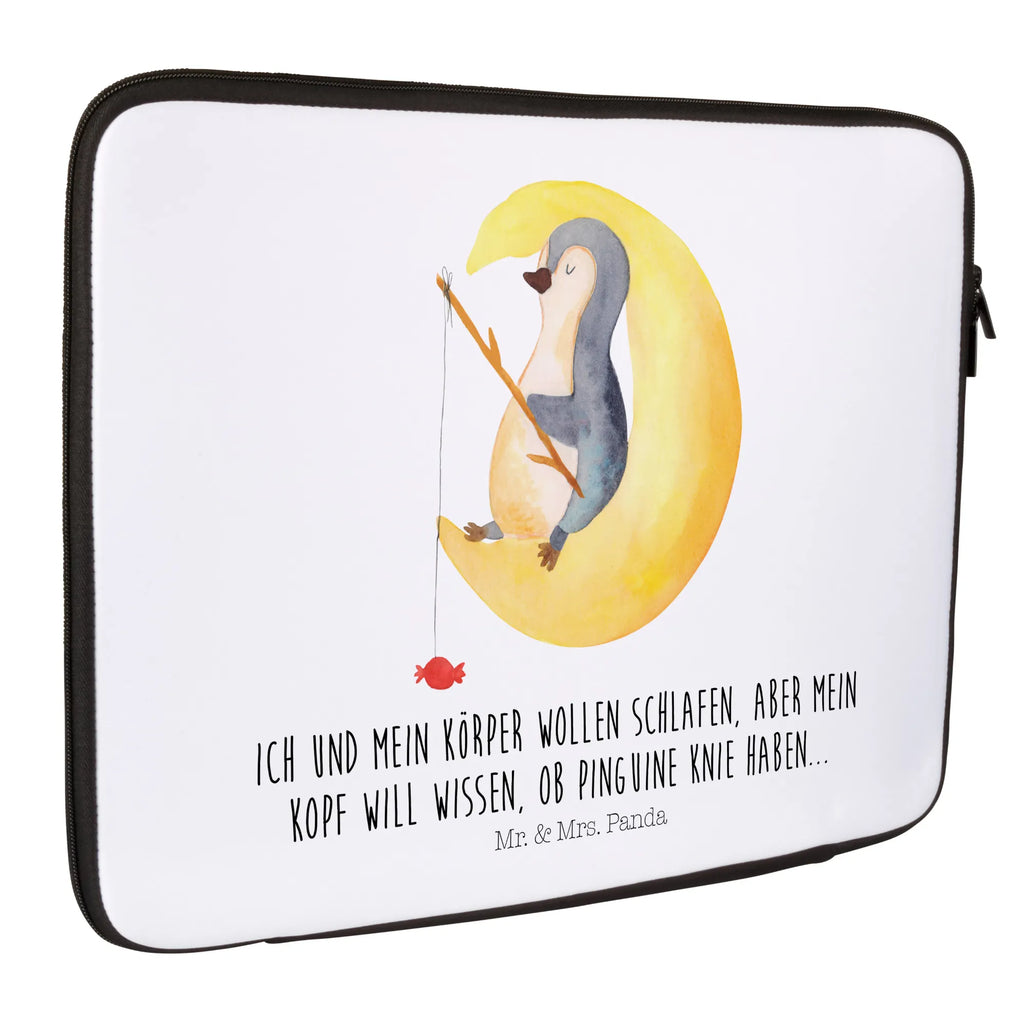 Notebook Tasche Pinguin Mond Notebook Tasche, Laptop, Computertasche, Tasche, Notebook-Tasche, Notebook-Reisehülle, Notebook Schutz, Pinguin, Pinguine, Spruch, schlafen, Nachtruhe, Einschlafen, Schlafzimmer, Schlafstörungen, Gästezimmer