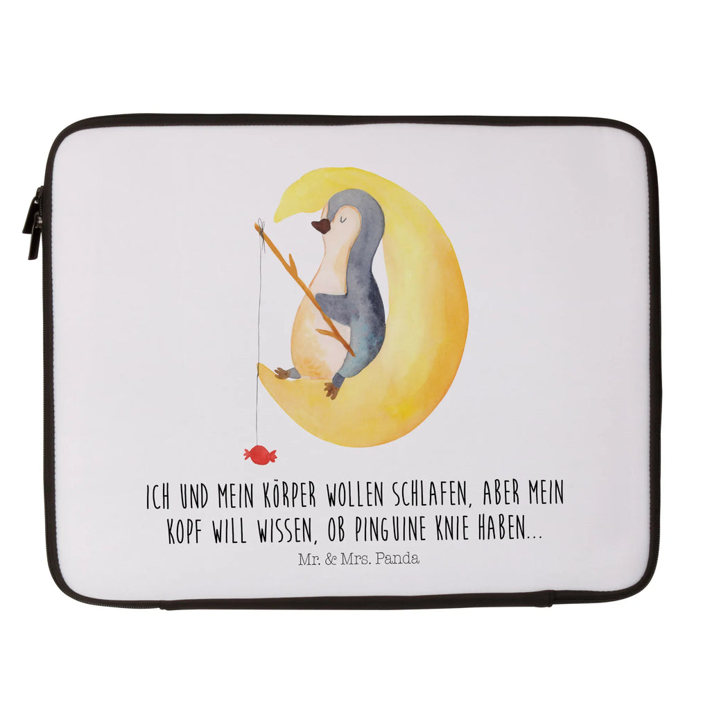 Notebook Tasche Pinguin Mond Notebook Tasche, Laptop, Computertasche, Tasche, Notebook-Tasche, Notebook-Reisehülle, Notebook Schutz, Pinguin, Pinguine, Spruch, schlafen, Nachtruhe, Einschlafen, Schlafzimmer, Schlafstörungen, Gästezimmer