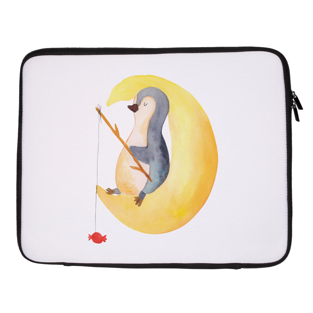 Notebook Tasche Pinguin Mond Notebook Tasche, Laptop, Computertasche, Tasche, Notebook-Tasche, Notebook-Reisehülle, Notebook Schutz, Pinguin, Pinguine, Spruch, schlafen, Nachtruhe, Einschlafen, Schlafzimmer, Schlafstörungen, Gästezimmer