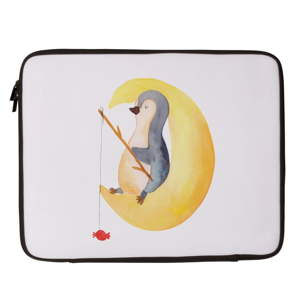 Notebook Tasche Pinguin Mond Notebook Tasche, Laptop, Computertasche, Tasche, Notebook-Tasche, Notebook-Reisehülle, Notebook Schutz, Pinguin, Pinguine, Spruch, schlafen, Nachtruhe, Einschlafen, Schlafzimmer, Schlafstörungen, Gästezimmer