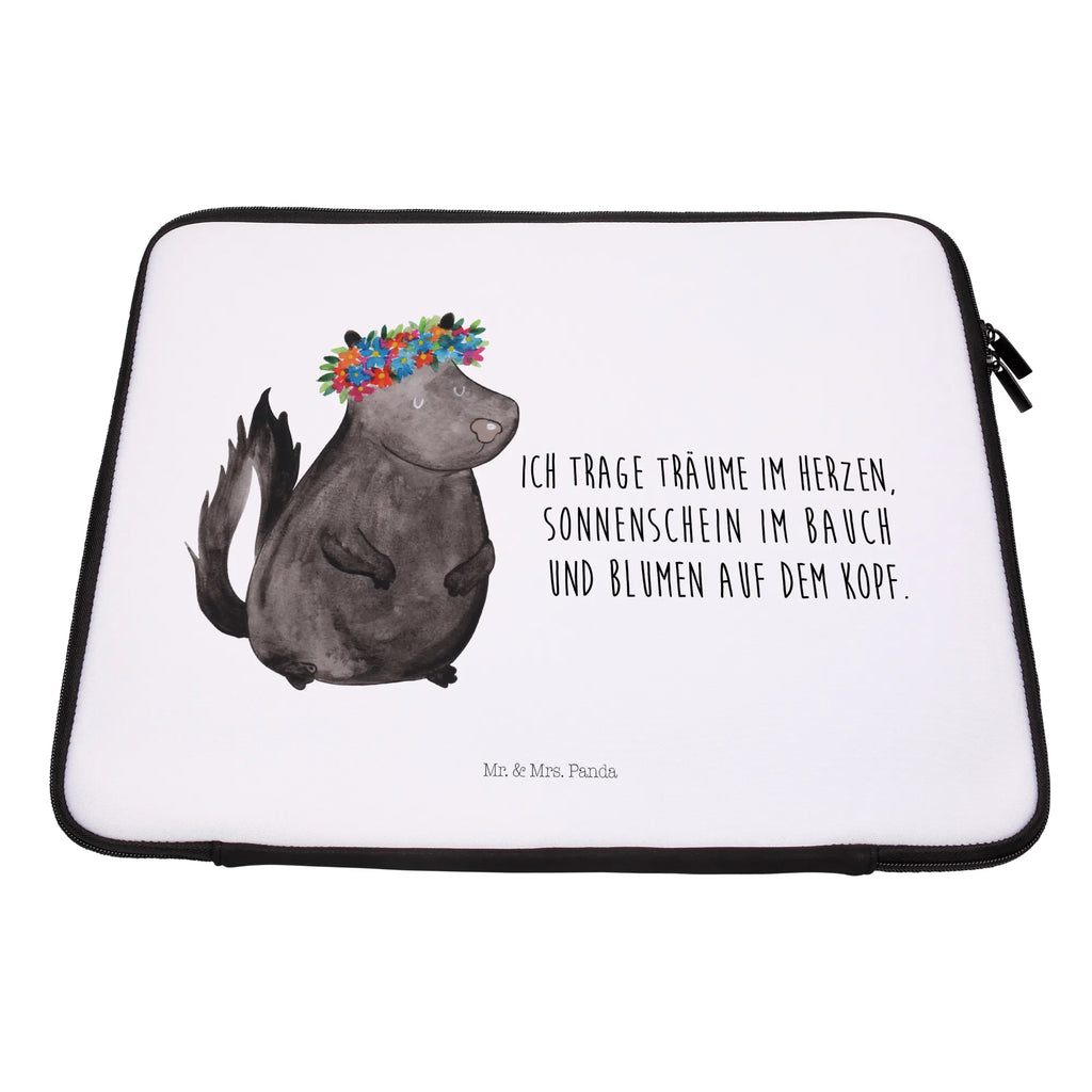 Notebook Tasche Stinktier Mädchen Notebook Tasche, Laptop, Computertasche, Tasche, Notebook-Tasche, Notebook-Reisehülle, Notebook Schutz, Stinktier, Skunk, Wildtier, Raubtier, Stinker, Stinki, Yoga, Namaste, Lebe, Liebe, Lache