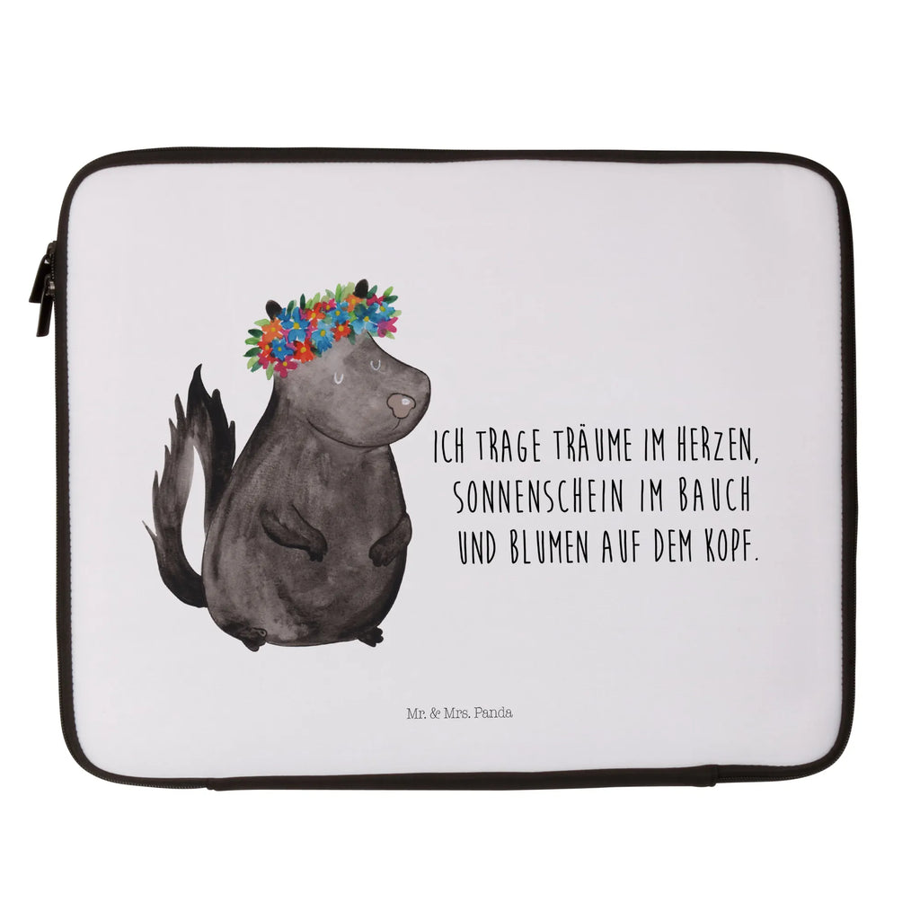 Notebook Tasche Stinktier Mädchen Notebook Tasche, Laptop, Computertasche, Tasche, Notebook-Tasche, Notebook-Reisehülle, Notebook Schutz, Stinktier, Skunk, Wildtier, Raubtier, Stinker, Stinki, Yoga, Namaste, Lebe, Liebe, Lache