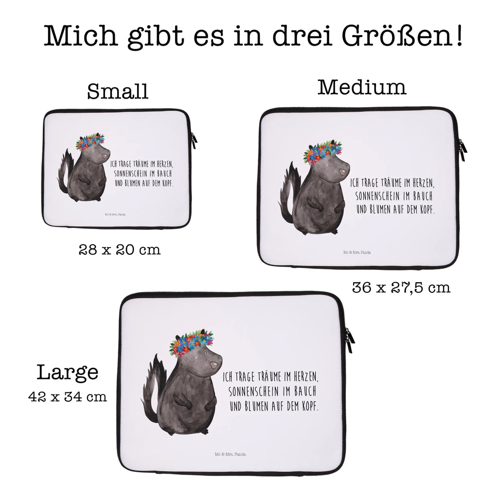 Notebook Tasche Stinktier Mädchen Notebook Tasche, Laptop, Computertasche, Tasche, Notebook-Tasche, Notebook-Reisehülle, Notebook Schutz, Stinktier, Skunk, Wildtier, Raubtier, Stinker, Stinki, Yoga, Namaste, Lebe, Liebe, Lache