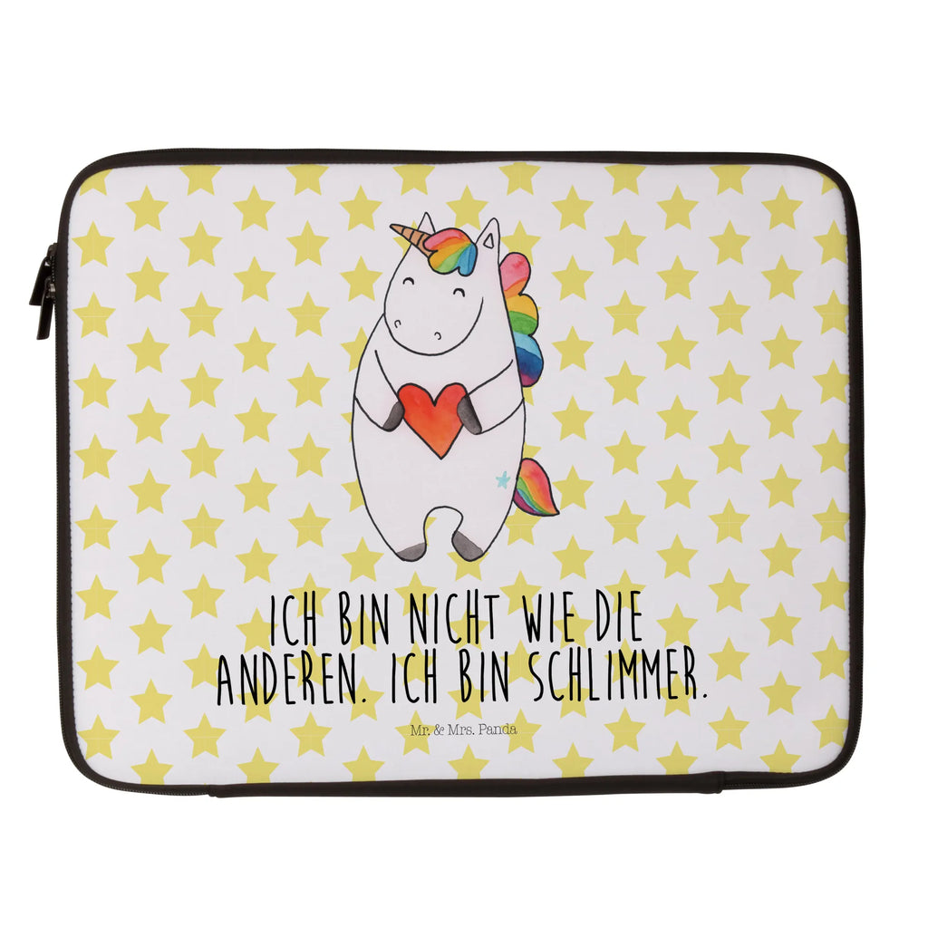 Notebook Tasche Einhorn Herz Notebook Tasche, Laptop, Computertasche, Tasche, Notebook-Tasche, Notebook-Reisehülle, Notebook Schutz, Einhorn, Einhörner, Einhorn Deko, Pegasus, Unicorn, Herz, schlimm, böse, witzig, lustig, Freundin, anders, bunt