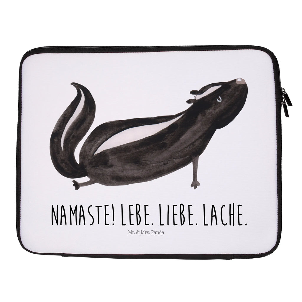 Notebook Tasche Stinktier Yoga Notebook Tasche, Laptop, Computertasche, Tasche, Notebook-Tasche, Notebook-Reisehülle, Notebook Schutz, Stinktier, Skunk, Wildtier, Raubtier, Stinker, Stinki, Yoga, Namaste, Lebe, Liebe, Lache