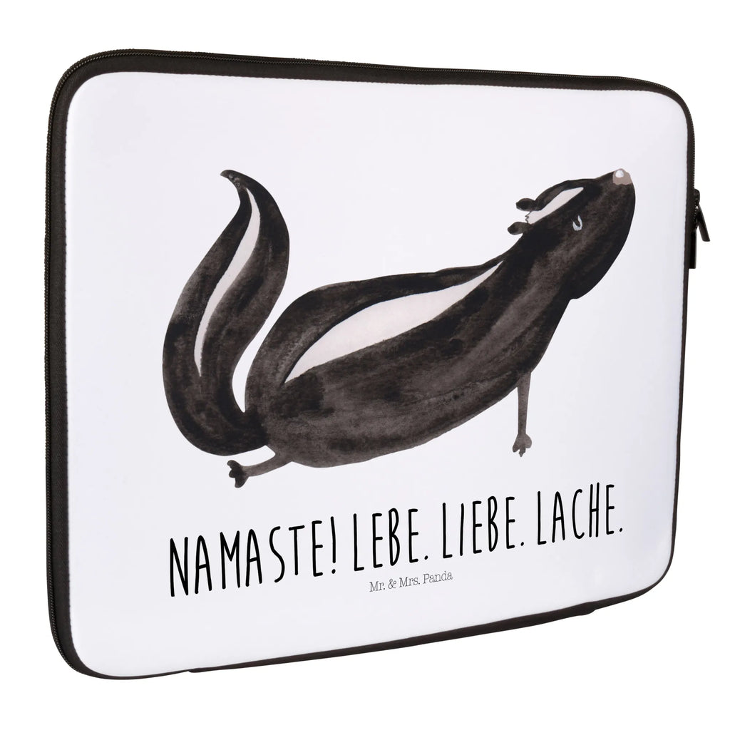 Notebook Tasche Stinktier Yoga Notebook Tasche, Laptop, Computertasche, Tasche, Notebook-Tasche, Notebook-Reisehülle, Notebook Schutz, Stinktier, Skunk, Wildtier, Raubtier, Stinker, Stinki, Yoga, Namaste, Lebe, Liebe, Lache