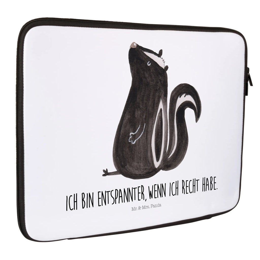 Notebook Tasche Stinktier Sitzen Notebook Tasche, Laptop, Computertasche, Tasche, Notebook-Tasche, Notebook-Reisehülle, Notebook Schutz, Stinktier, Skunk, Wildtier, Raubtier, Stinker, Stinki, Spruch, Büro, Recht, Besserwisser