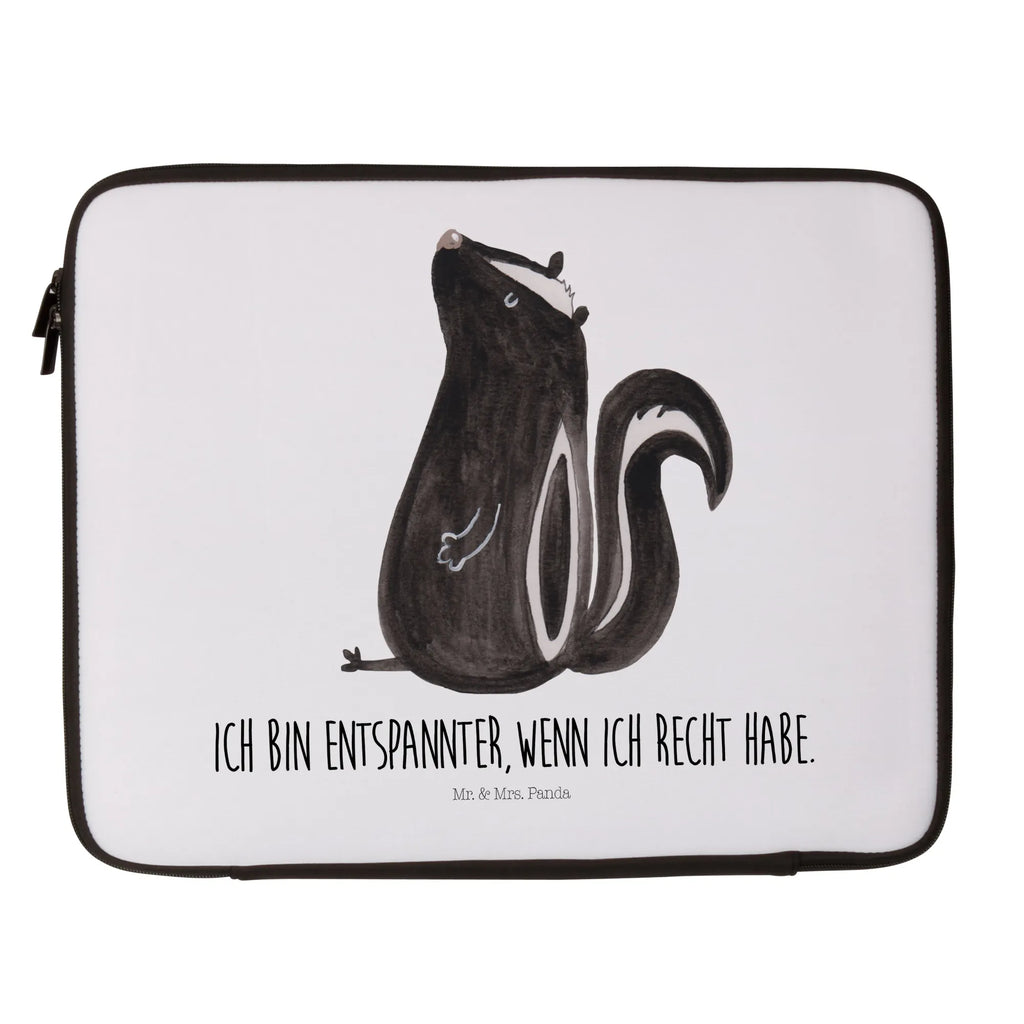 Notebook Tasche Stinktier Sitzen Notebook Tasche, Laptop, Computertasche, Tasche, Notebook-Tasche, Notebook-Reisehülle, Notebook Schutz, Stinktier, Skunk, Wildtier, Raubtier, Stinker, Stinki, Spruch, Büro, Recht, Besserwisser