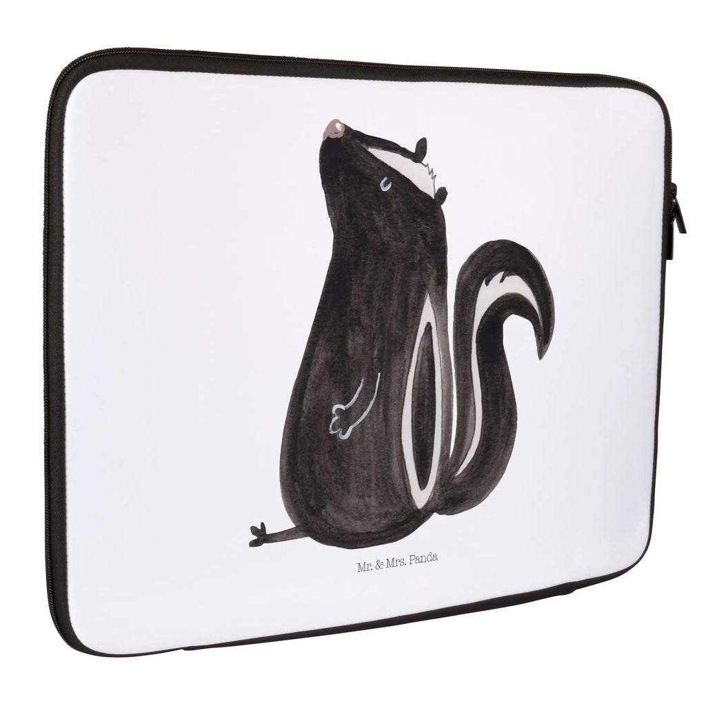 Notebook Tasche Stinktier Sitzen Notebook Tasche, Laptop, Computertasche, Tasche, Notebook-Tasche, Notebook-Reisehülle, Notebook Schutz, Stinktier, Skunk, Wildtier, Raubtier, Stinker, Stinki, Spruch, Büro, Recht, Besserwisser