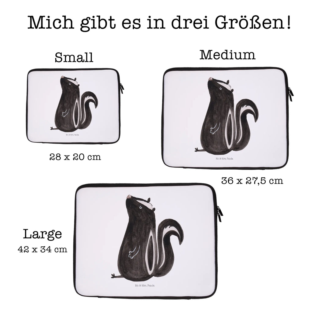 Notebook Tasche Stinktier Sitzen Notebook Tasche, Laptop, Computertasche, Tasche, Notebook-Tasche, Notebook-Reisehülle, Notebook Schutz, Stinktier, Skunk, Wildtier, Raubtier, Stinker, Stinki, Spruch, Büro, Recht, Besserwisser