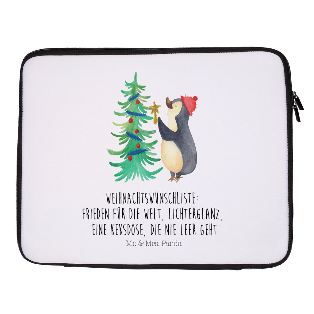 Notebook Tasche Pinguin Weihnachtsbaum Notebook Tasche, Laptop, Computertasche, Tasche, Notebook-Tasche, Notebook-Reisehülle, Notebook Schutz, Winter, Weihnachten, Weihnachtsdeko, Nikolaus, Advent, Heiligabend, Wintermotiv, Pinguin