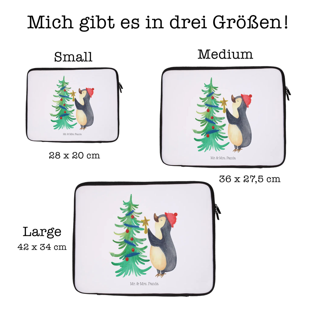 Notebook Tasche Pinguin Weihnachtsbaum Notebook Tasche, Laptop, Computertasche, Tasche, Notebook-Tasche, Notebook-Reisehülle, Notebook Schutz, Winter, Weihnachten, Weihnachtsdeko, Nikolaus, Advent, Heiligabend, Wintermotiv, Pinguin