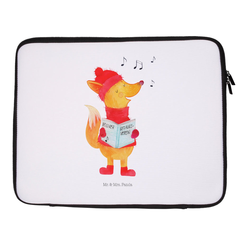 Notebook Tasche Fuchs Sänger Notebook Tasche, Laptop, Computertasche, Tasche, Notebook-Tasche, Notebook-Reisehülle, Notebook Schutz, Winter, Weihnachten, Weihnachtsdeko, Nikolaus, Advent, Heiligabend, Wintermotiv, Fuchs, Füchse, Sänger, Geschenk Sänger, Singen, Weihnachtslieder