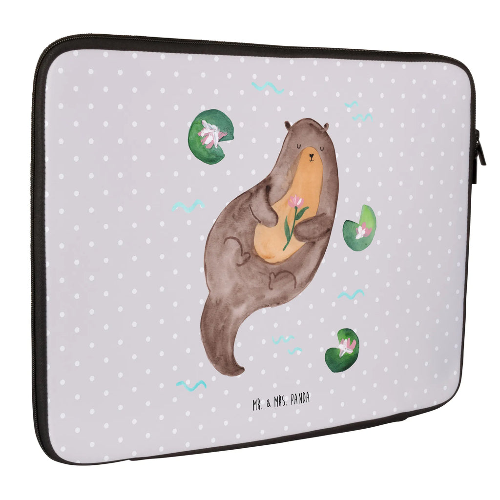 Notebook Tasche Otter Seerose Notebook Tasche, Laptop, Computertasche, Tasche, Notebook-Tasche, Notebook-Reisehülle, Notebook Schutz, Otter, Fischotter, Seeotter, Otter Seeotter See Otter